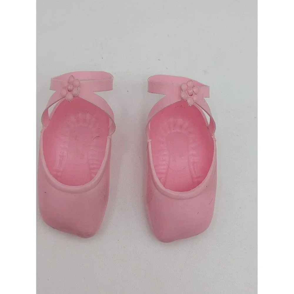 Mattel Dancerina Doll Ballet‎ Slippers Pink 3 Inch Flower Strap Pointe Shoes